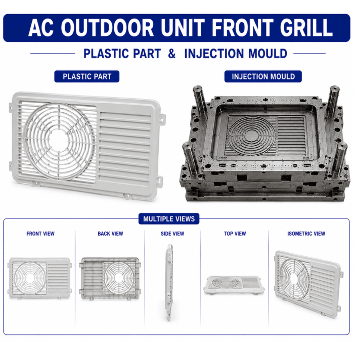 AC Plastic Outdoor Unit Front Grill