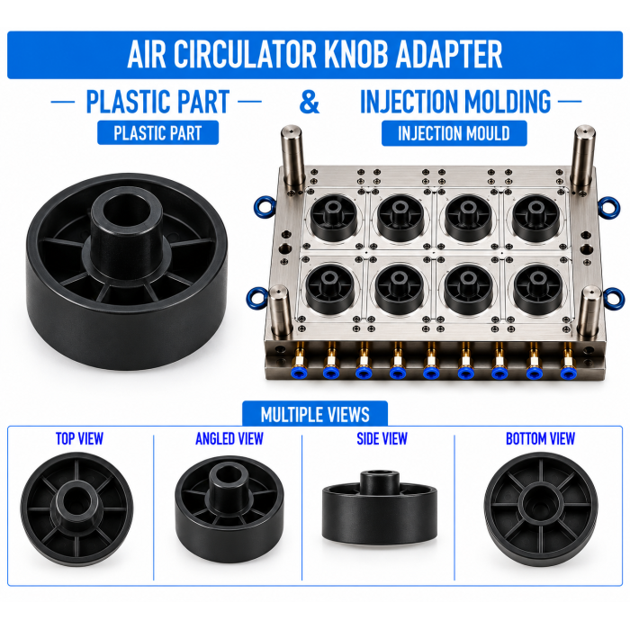 Air Circulator Plastic Knob Adapter Mould and Moulding Service