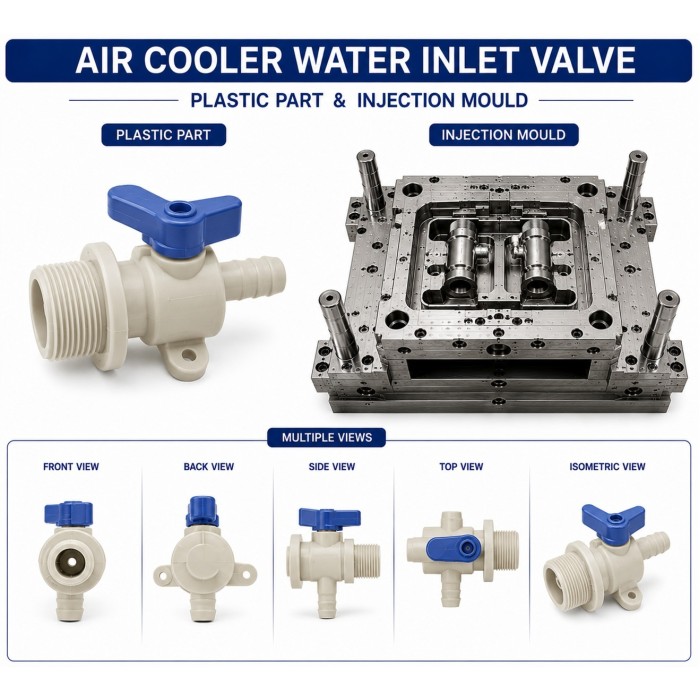 Air Cooler Plastic Water Inlet Valve