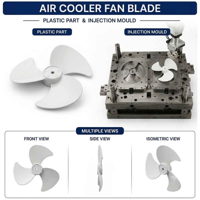 Air Cooler Plastic Fan Blade