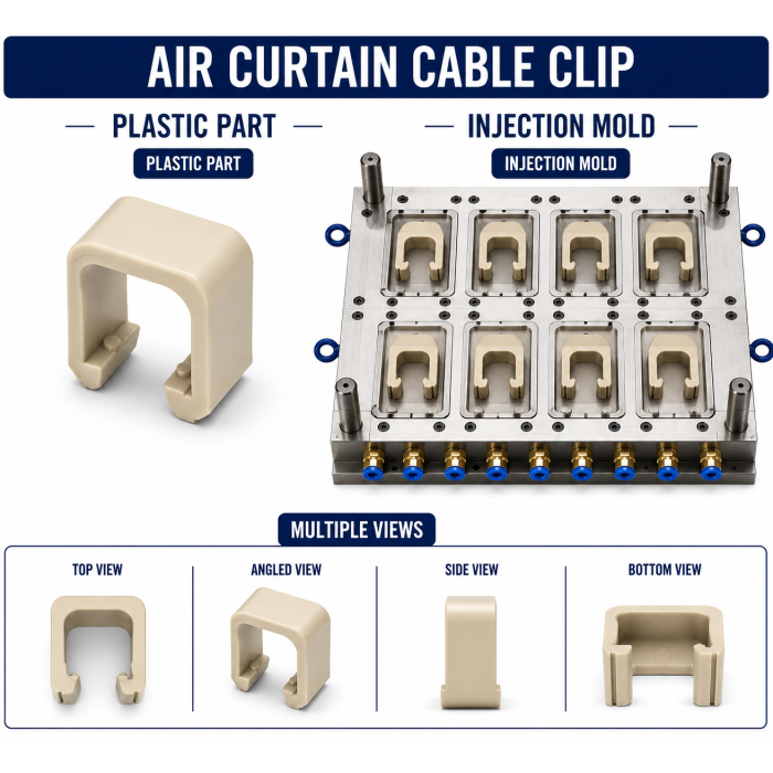 Air Curtain Plastic Cable Clip Mould and Moulding Service