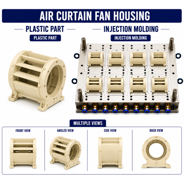 Air Curtain Plastic Fan Housing Mould and Moulding Service Air Curtain Plastic Fan Housing Mould and Moulding Service