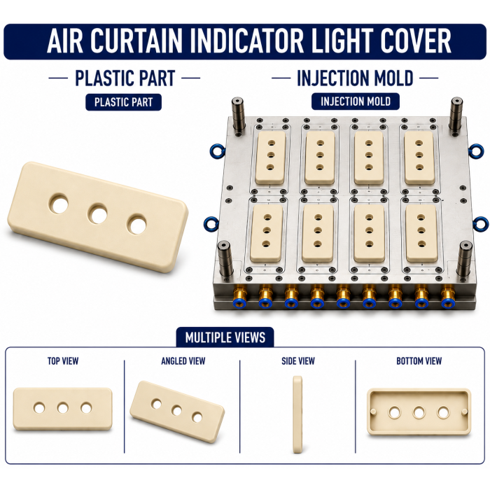 Air Curtain Plastic Indicator Light Cover Mould and Moulding Service