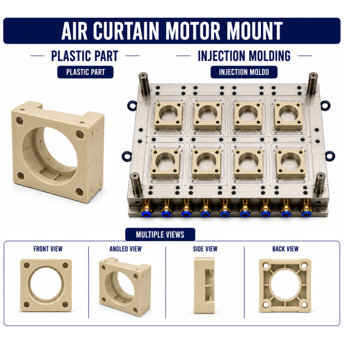 Air Curtain Plastic Motor Mount Mould and Moulding Service