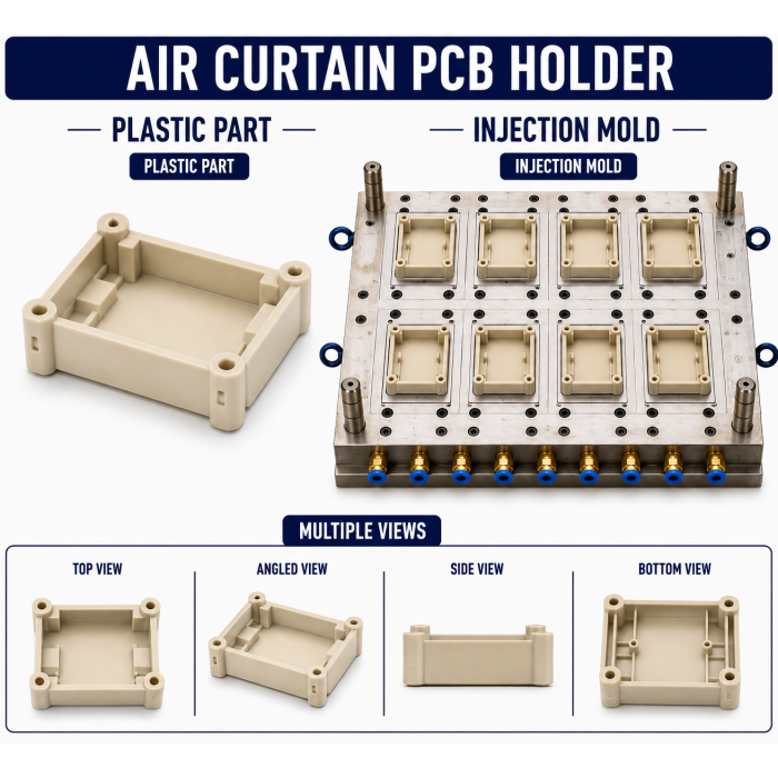 Air Curtain Plastic PCB Holder Mould and Moulding Service