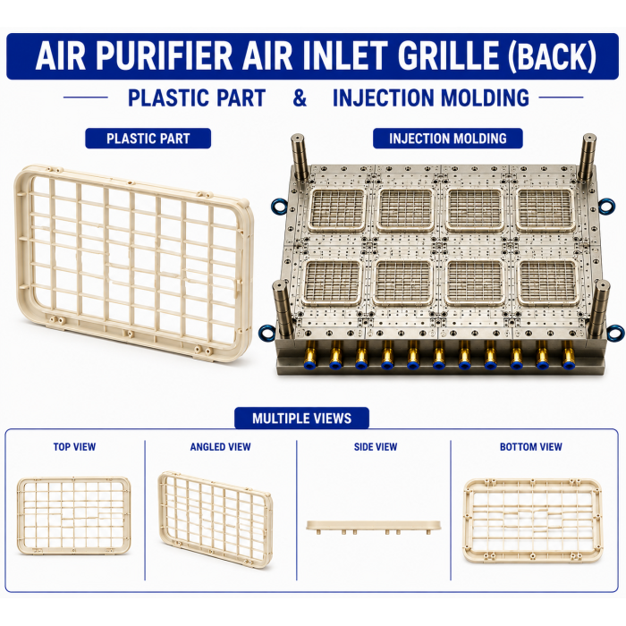 Air Purifier Plastic Air Inlet Back Grille Mould and Moulding Service