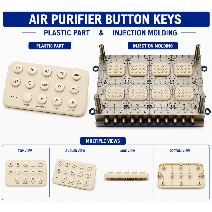Air Purifier Plastic Button Keys Mould and Moulding Service