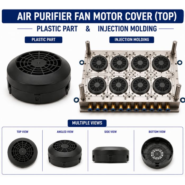Air Purifier Plastic Fan Motor Top Cover Mould and Moulding Service Air Purifier Plastic Fan Motor Top Cover Mould and Moulding Service