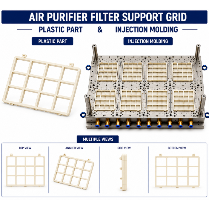 Air Purifier Plastic Filter Support Grid Mould and Moulding Service