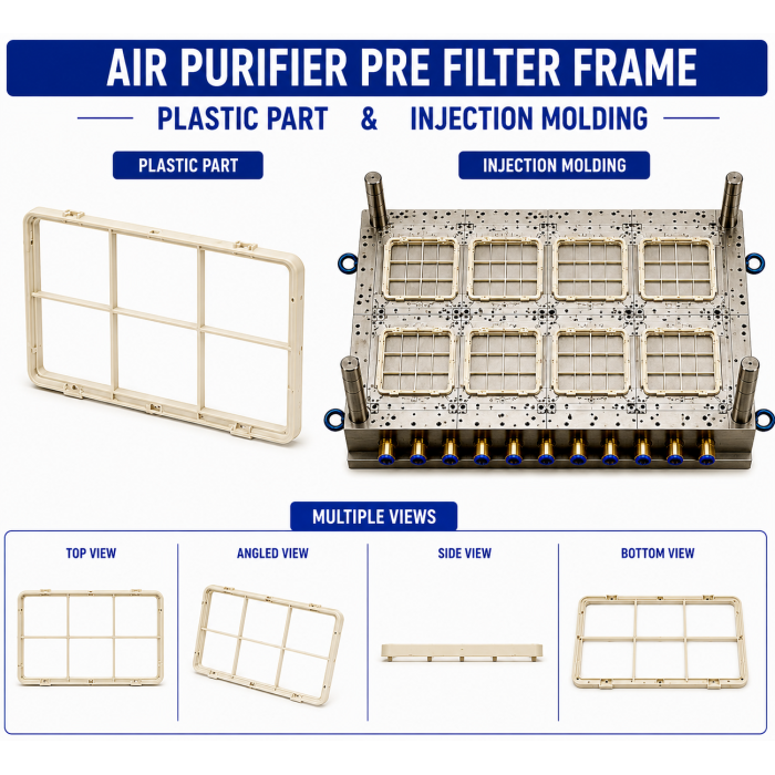 Air Purifier Plastic Pre Filter Frame Mould and Moulding Service Air Purifier Plastic Pre Filter Frame Mould and Moulding Service