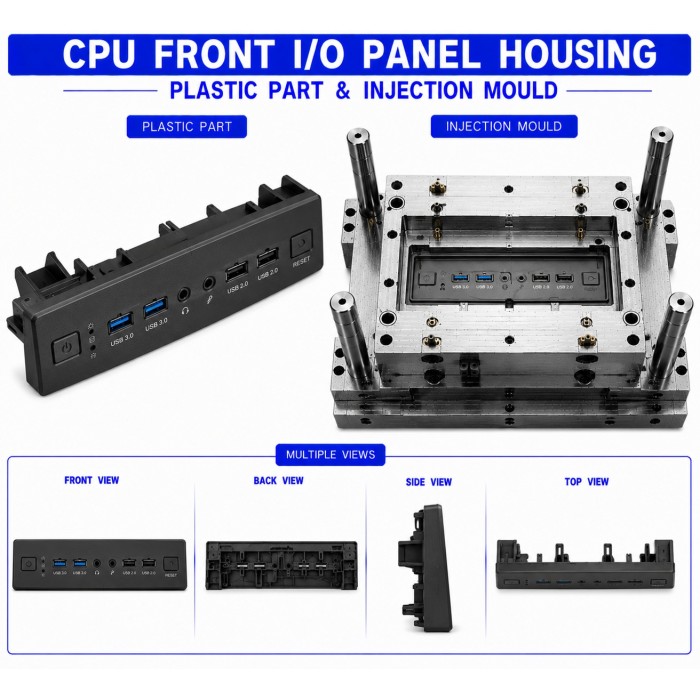 CPU Plastic Front I/O Panel Housing CPU Plastic Front I/O Panel Housing