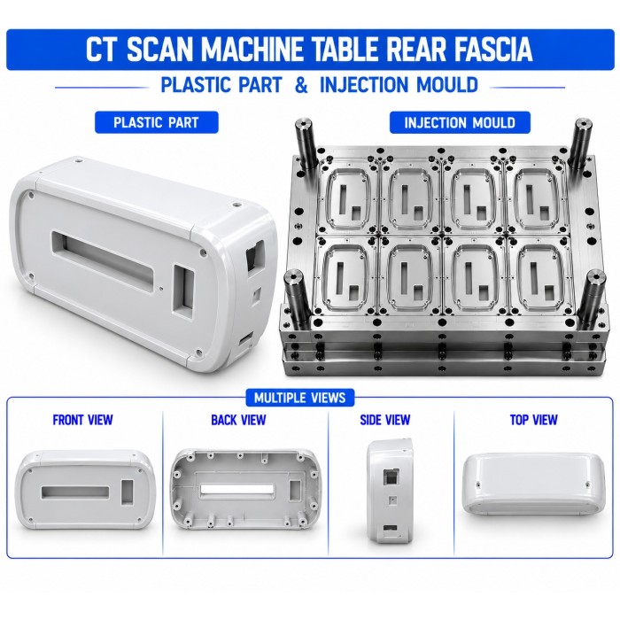 CT Scan Machine Plastic Table Rear Fascia Mould and Moulding Service