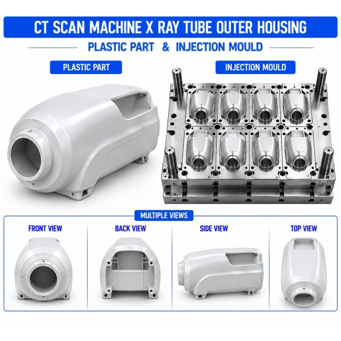 CT Scan Machine Plastic X Ray Tube Outer Housing Mould and Moulding Service