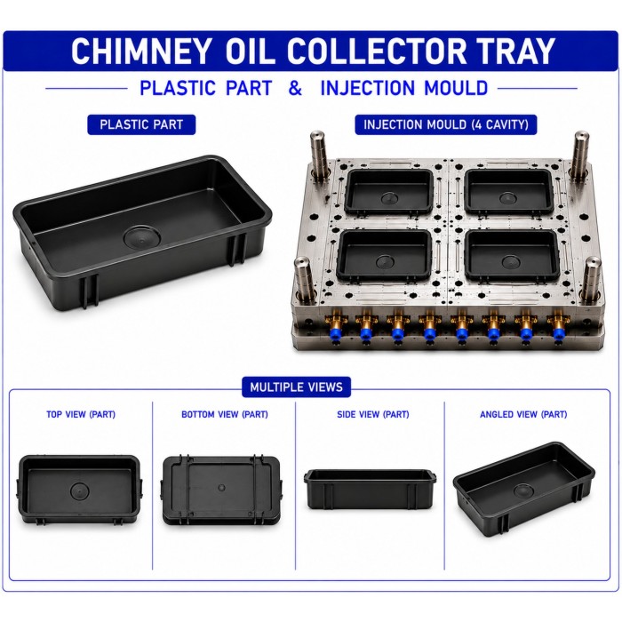 Chimney Plastic Oil Collector Tray Mould and Moulding Service
