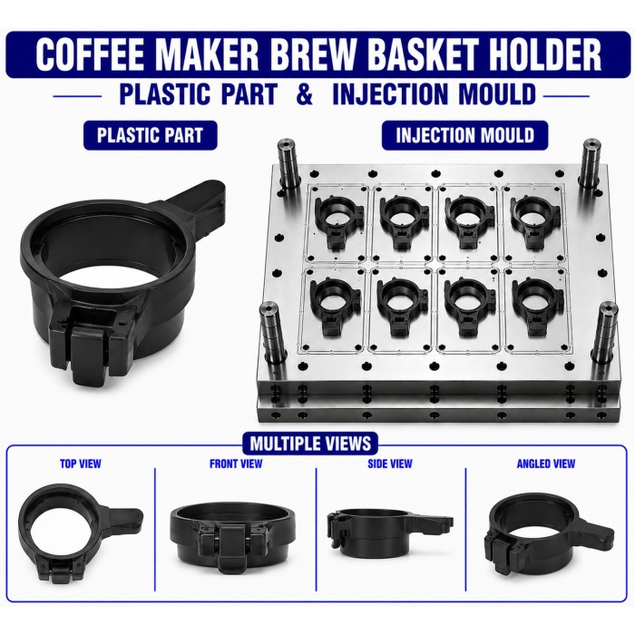 Coffee Maker Plastic Brew Basket Holder Mould and Moulding Services