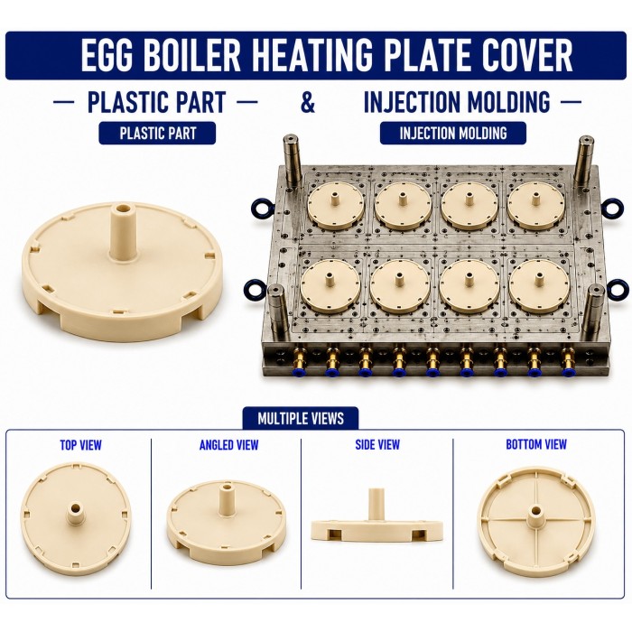 Egg Boiler Plastic Heating Plate Cover Mould and Moulding Service Egg Boiler Plastic Heating Plate Cover Mould and Moulding Service