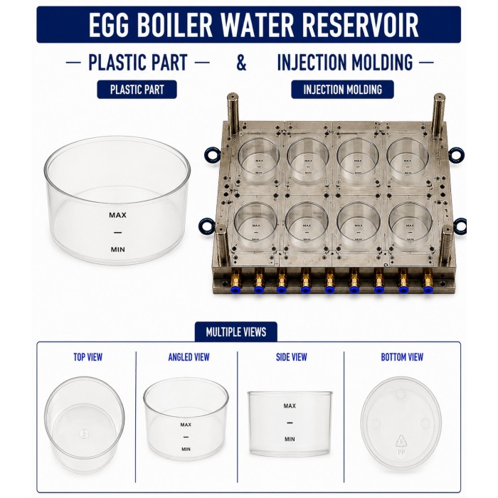 Egg Boiler Plastic Water Reservoir Mould and Moulding Service