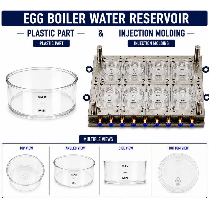 Egg Boiler Plastic Water Reservoir Mould and Moulding Service
