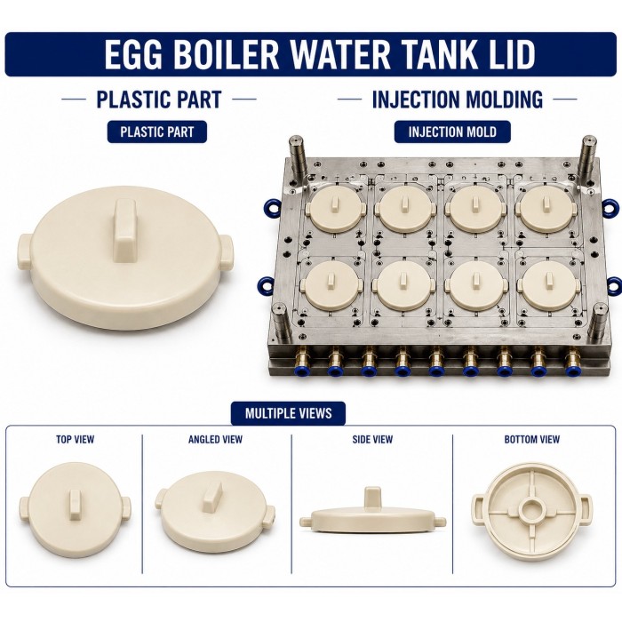 Egg Boiler Plastic Water Tank Lid Mould and Moulding Service