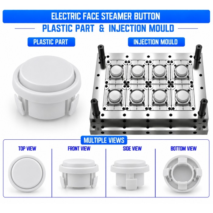 Electric Face Steamer Plastic Button Mould and Moulding Service