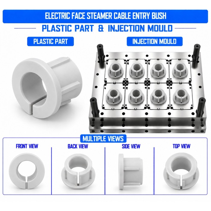 Electric Face Steamer Plastic Cable Entry Bush Mould and Moulding Service