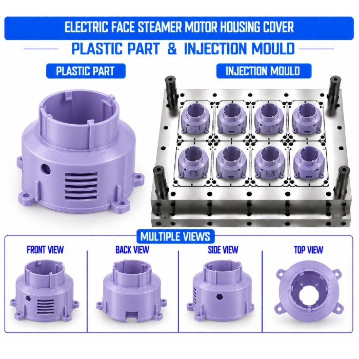 Electric Face Steamer Plastic Motor Housing Cover Mould and Moulding Service