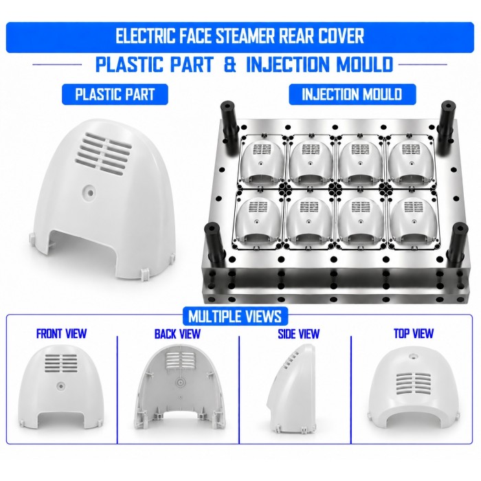 Electric Face Steamer Plastic Rear Cover Mould and Moulding Service