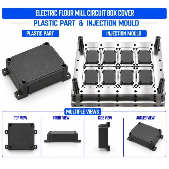 Electric Flour Mill Plastic Circuit Box Cover Mould and Moulding Service