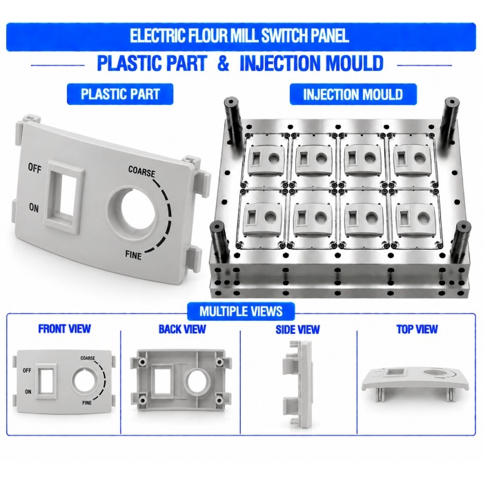Electric Flour Mill Plastic Switch Panel Mould and Moulding Service