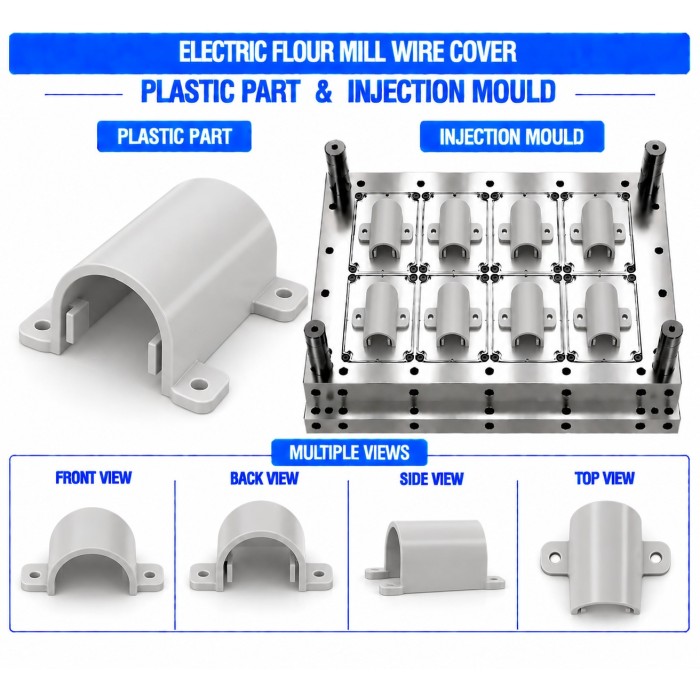 Electric Flour Mill Plastic Wire Cover Mould and Moulding Service