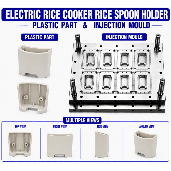 Electric Rice Cooker Plastic Rice Spoon Holder Mould and Moulding Service