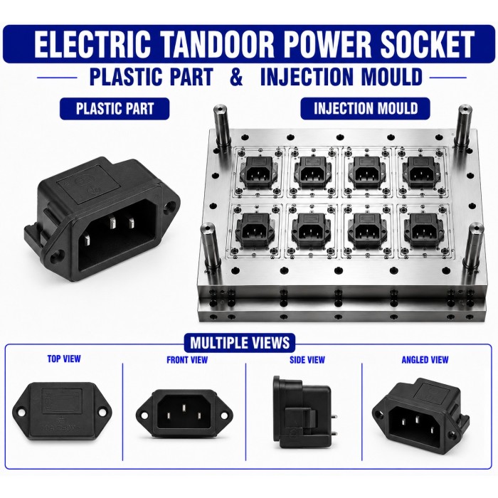 Electric Tandoor Plastic Power Socket Mould and Moulding Service