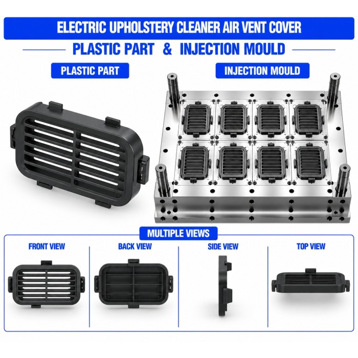 Electric Upholstery Cleaner Plastic Air Vent Cover Mould and Moulding Service