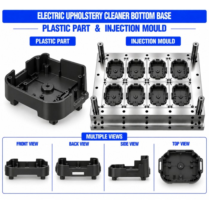 Electric Upholstery Cleaner Plastic Bottom Base Mould and Moulding Service