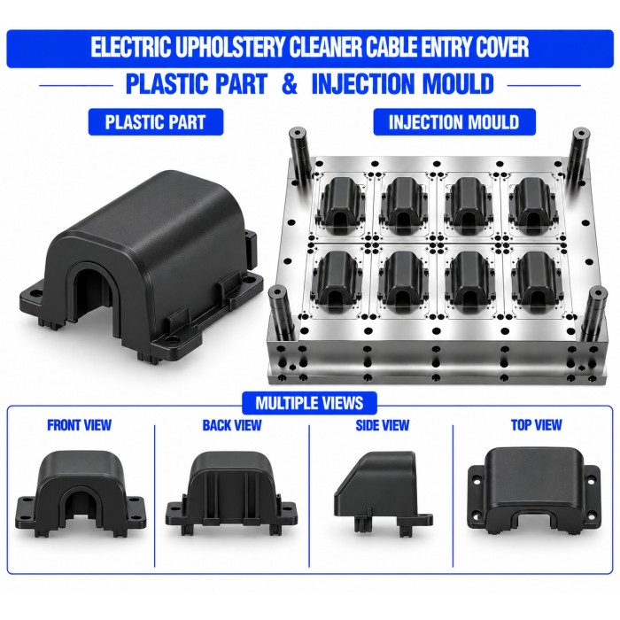 Electric Upholstery Cleaner Plastic Cable Entry Cover Mould and Moulding Service