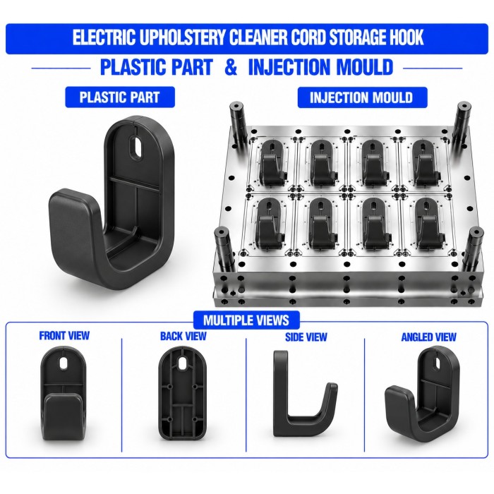 Electric Upholstery Cleaner Plastic Cord Storage Hook Mould and Moulding Service
