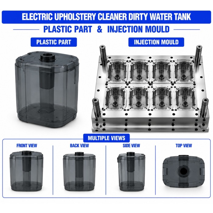 Electric Upholstery Cleaner Plastic Dirty Water Tank Mould and Moulding Service