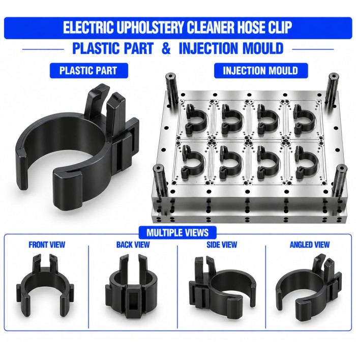 Electric Upholstery Cleaner Plastic Hose Clip Mould and Moulding Service
