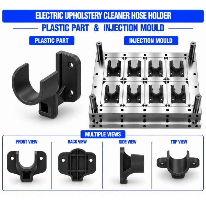 Electric Upholstery Cleaner Plastic Hose Holder Mould and Moulding Service