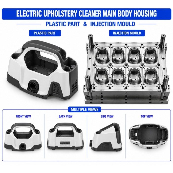 Electric Upholstery Cleaner Plastic Main Body Housing Mould and Moulding Service
