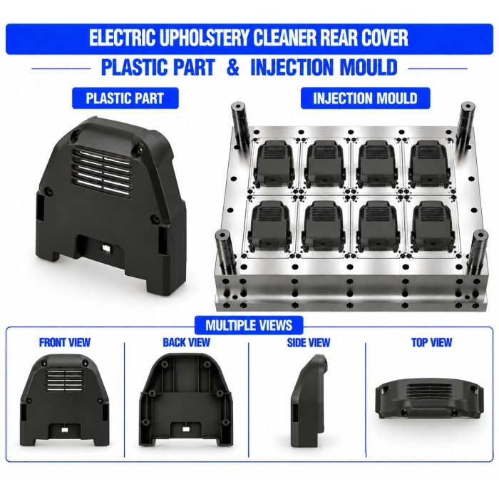 Electric Upholstery Cleaner Plastic Rear Cover Mould and Moulding Service