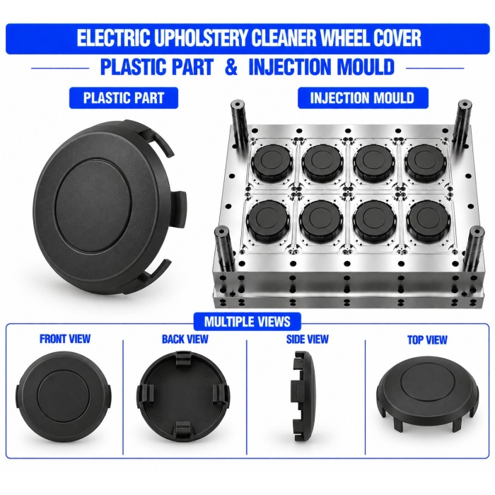 Electric Upholstery Cleaner Plastic Wheel Cover Mould and Moulding Service