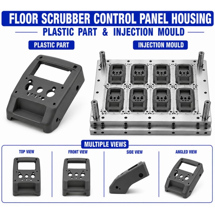 Floor Scrubber Plastic Control Panel Housing Mould and Moulding Service