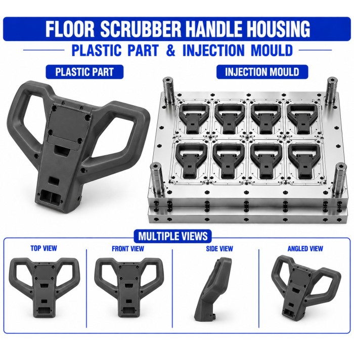 Floor Scrubber Plastic Handle Housing Mould and Moulding Service