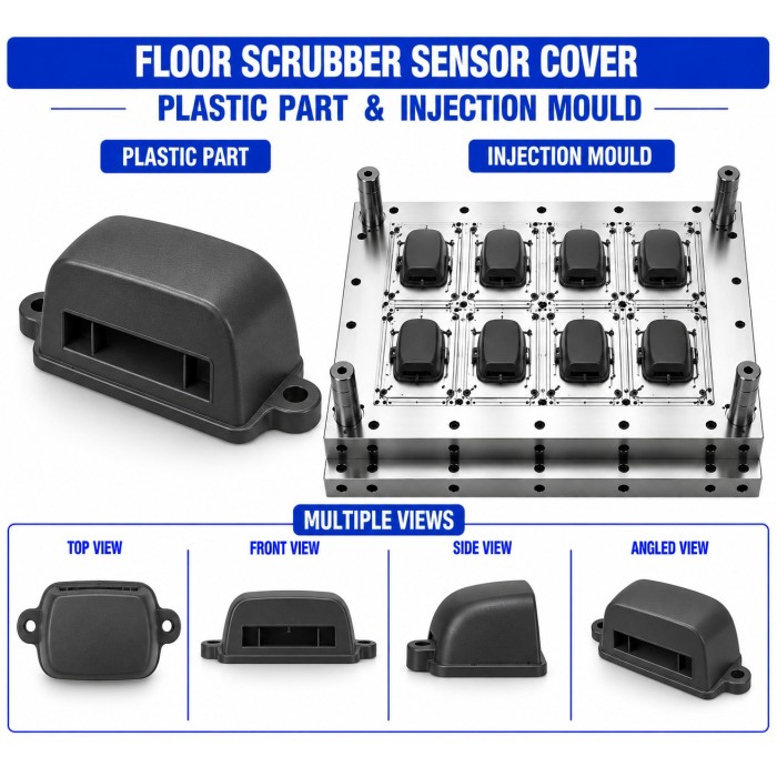 Floor Scrubber Plastic Sensor Cover Mould and Moulding Service