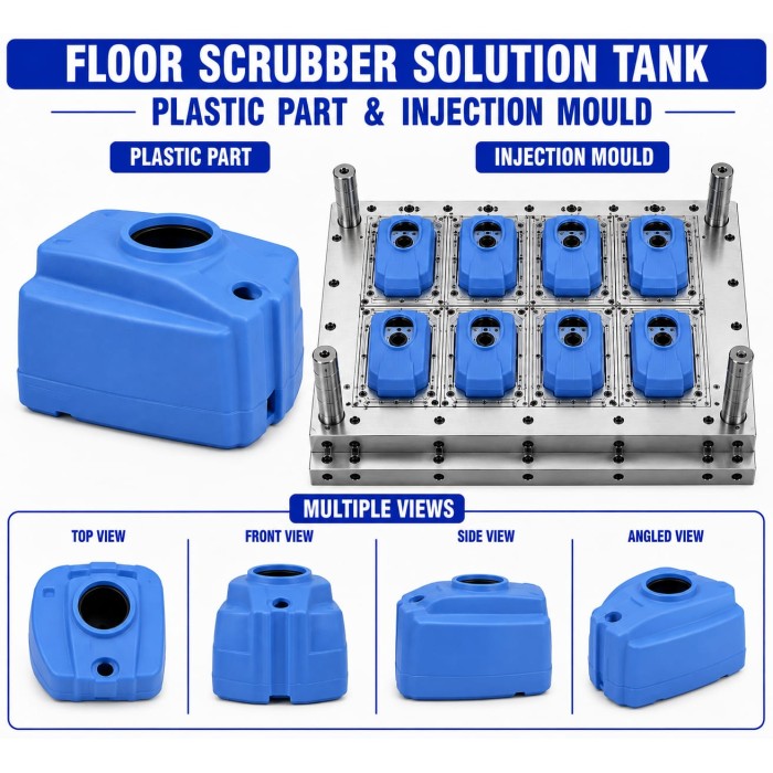 Floor Scrubber Plastic Solution Tank Mould and Moulding Service