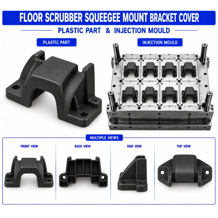 Floor Scrubber Plastic Squeegee Mount Bracket Cover Mould and Moulding Service