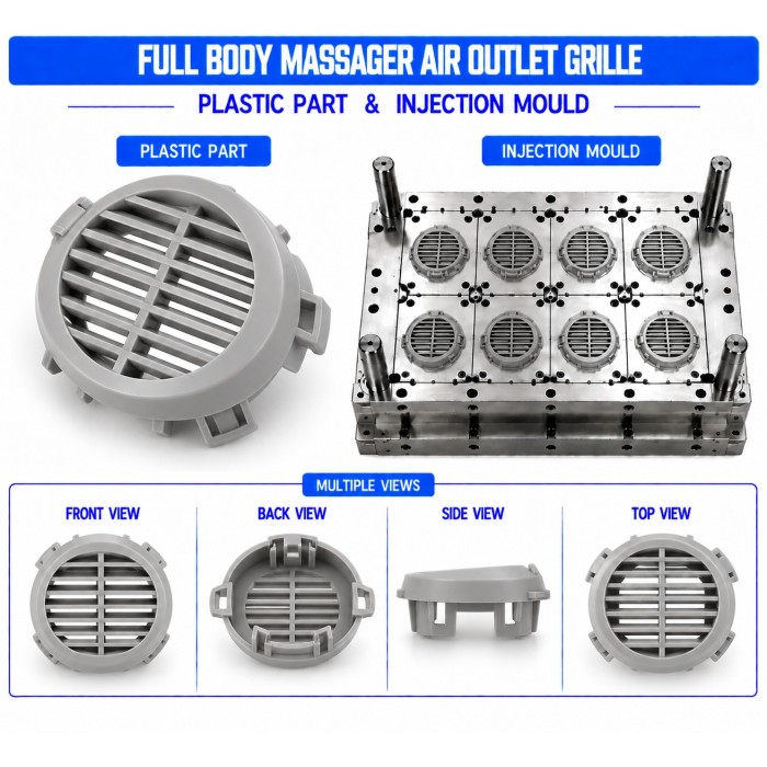 Full Body Massager Plastic Air Outlet Grille Mould and Moulding Services Full Body Massager Plastic Air Outlet Grille Mould and Moulding Services