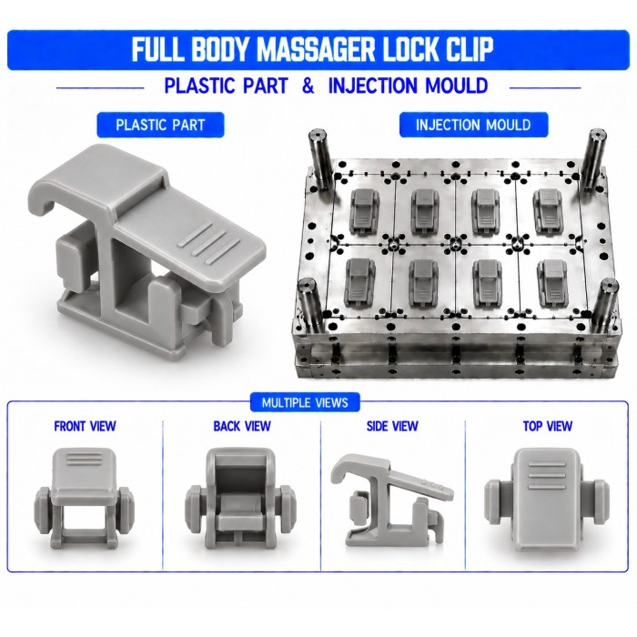 Full Body Massager Plastic Lock Clip Mould and Moulding Services Full Body Massager Plastic Lock Clip Mould and Moulding Services