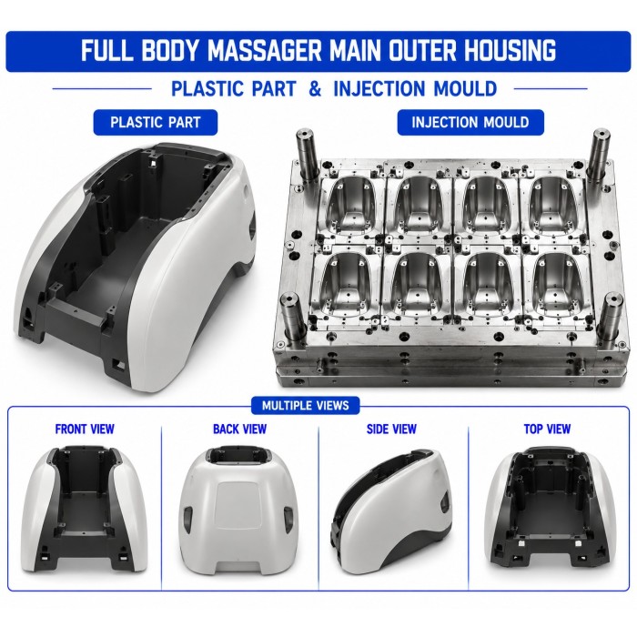 Full Body Massager Plastic Main Outer Housing Mould and Moulding Services Full Body Massager Plastic Main Outer Housing Mould and Moulding Services
